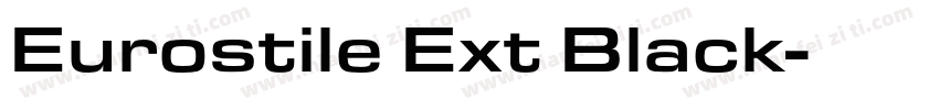 Eurostile Ext Black字体转换